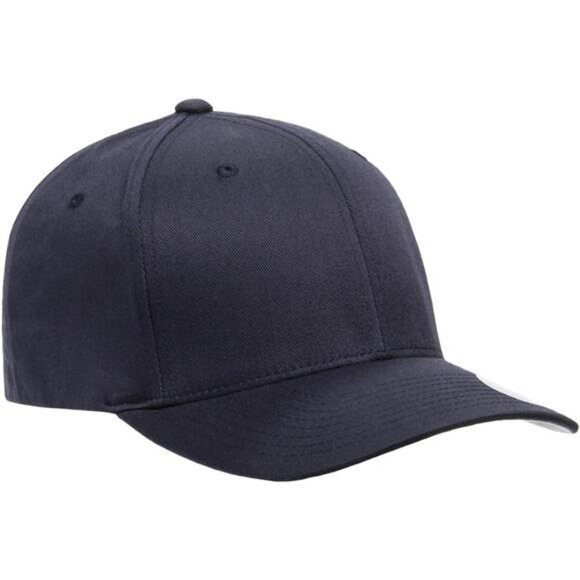 Men's Fitted Baseball Cap Stretch Fit Wool Blend Athletic Hat Sun Protection - Picture 6 of 7